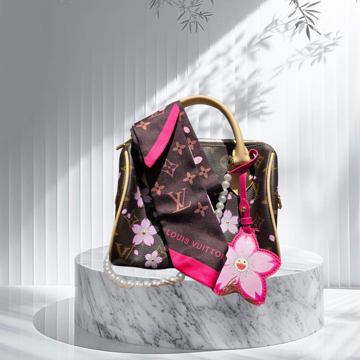 LV MONOGRAM CHERRY BLOSSOM SPEEDY BANDOULIERE 20