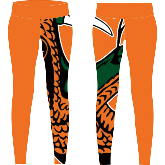 FAMU High Waist Leggings (Orange) Clearance