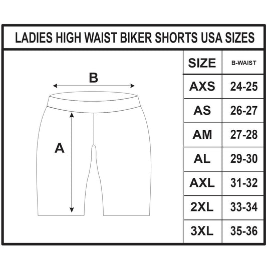 FMU Biker Shorts High Waist Black and Blue (PRE-ORDER)