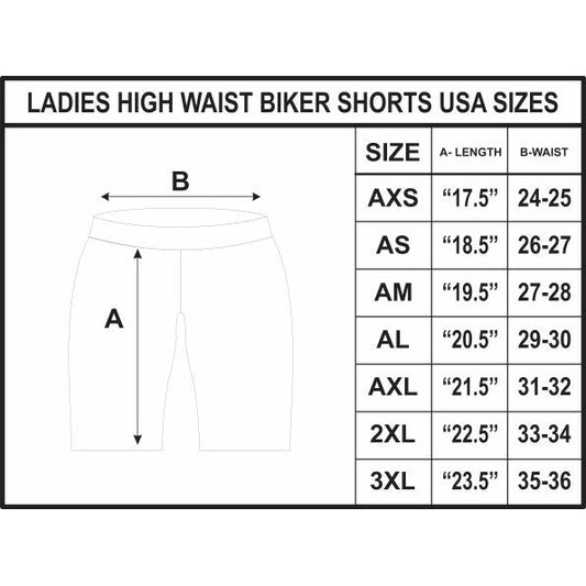 Biker Short (Pink and Green High Waist)