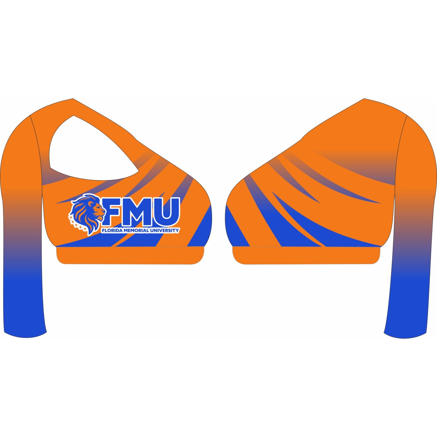 FMU Sports Bra w/Long Sleeve (Orange) (PRE-ORDER)