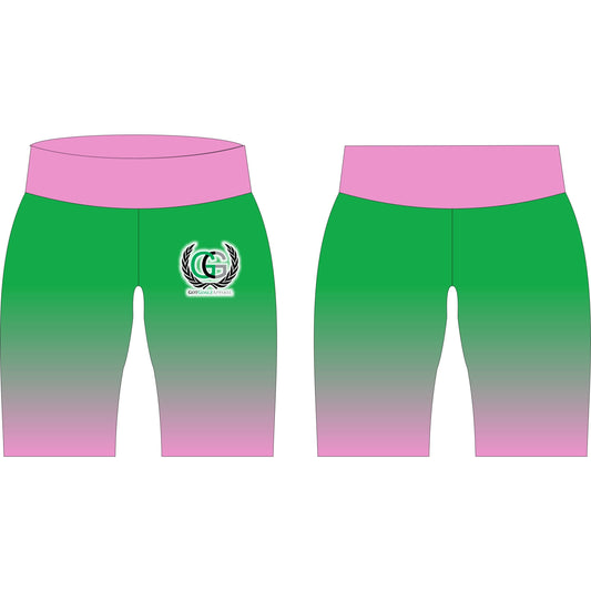 Biker Short (Pink and Green High Waist)