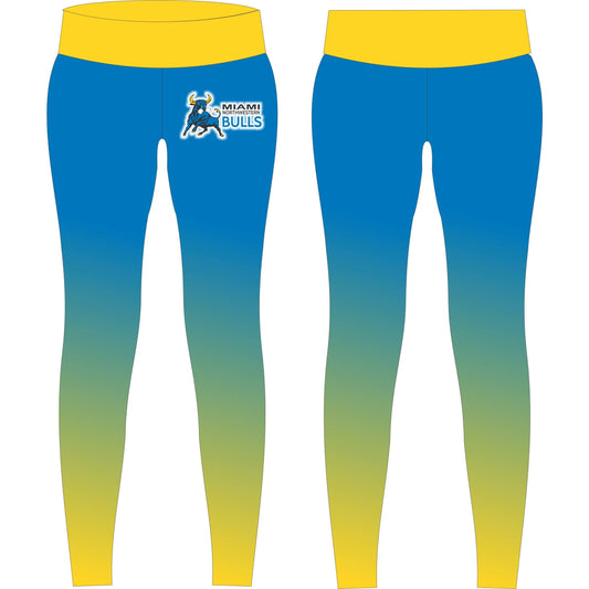 MNW Bulls Leggings (Blue and Gold High Waist)